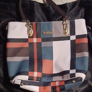 Multi-Color Plaid Shoulder Bag by